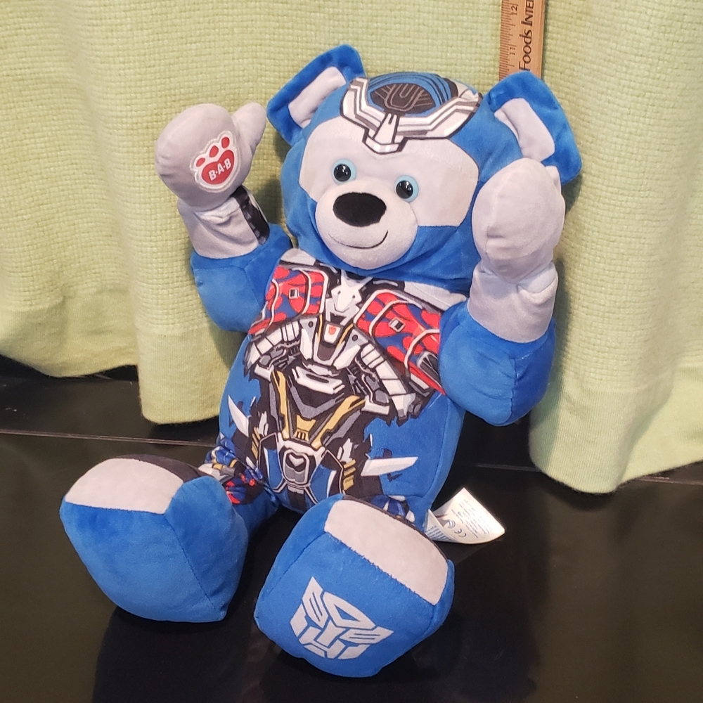 Build A Bear Transformers Optimus Prime Autobot Movable Bear Plush